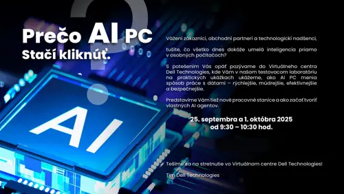 Prečo AI PC? Stačí kliknúť (online event)