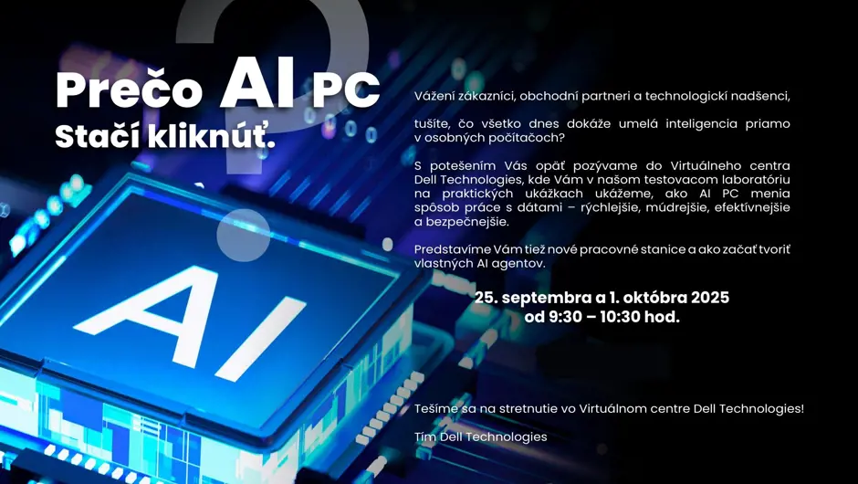 Prečo AI PC? Stačí kliknúť (online event)