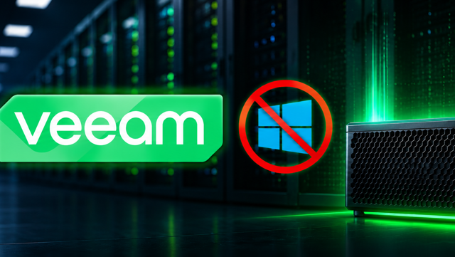 Veeam Software Appliance nevyžaduje licenciu Microsoft Windows Server